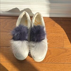 Sam Edelman White and Purple Kids Sneakers
